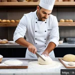 Home 22 제과제빵 학원과 독학 비교 - A professional pastry chef in a modern Italian bakery kitchen, wearing a clean white chef’s jacket a...